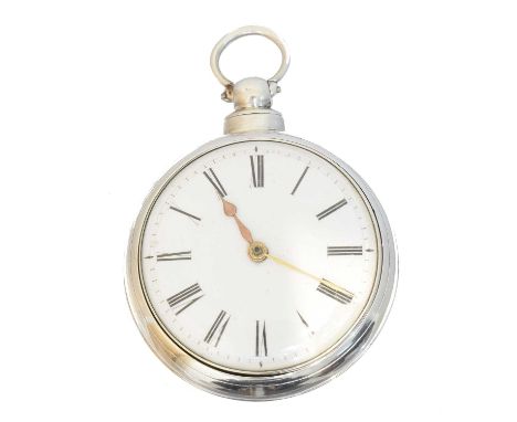 A Victorian silver pair cased pocket watch by John Winstanley Jr, A Victorian silver pair cased pocket watch by John Winstanl