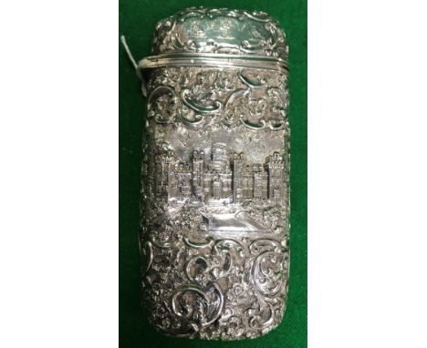 A silver cigar case (by Nathaniel Mills, Birmingham 1846), bears the crest of the Forbes Leiths of Whitehaugh, Alford Aberdee