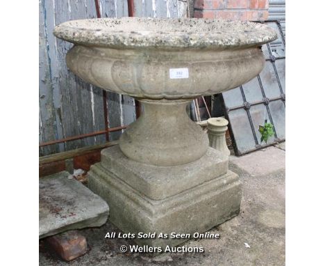 LARGE COMPOSITION URN PLANTER - 38" H X 38" DIA