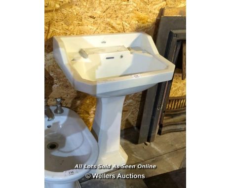 ROYAL DOULTON PEDESTAL BASIN - 30.5" H X 22.5" W X 16.5" D