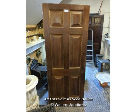 MAHOGANY SIX PANEL DOOR - 78" H X 30"
