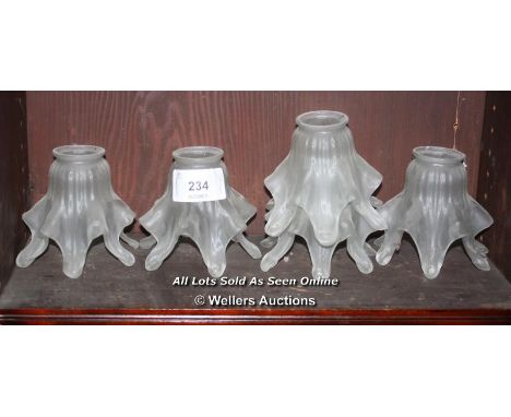 SET OF FIVE ARTS AND CRAFTS LIGHT SHADES