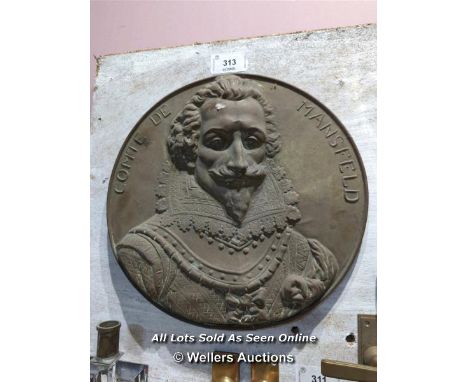 COMTE DE MANSFIELD BRASS PORTRAIT