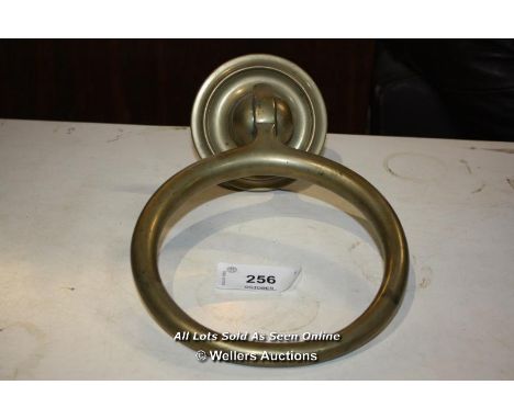 MASSIVE BRASS RING KNOCKER / DOOR PULL - 20CM DIA