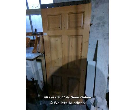 GEORGIAN STYLE PINE SIX PANEL DOOR - 79.5" H X 34" W