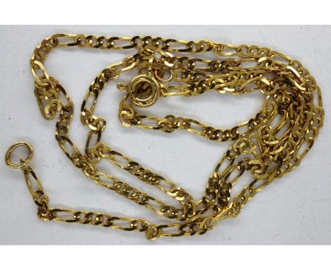 9ct gold fine link neck chain, L: 45 cm, 2.4g. UK P&amp;P Group 1 (£16+VAT for the first lot and £2+VAT for subsequent lots) 
