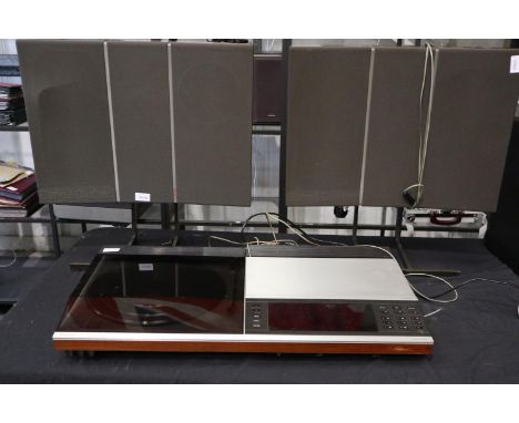 Bang &amp; Olufsen Beocenter 7007 with two speakers and stands, speakers in poor condition, (Cartridge is in office 559). All