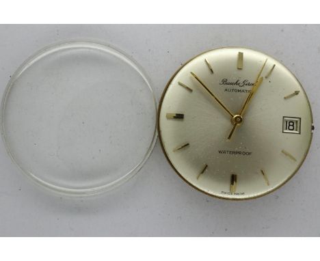 Gents watch movements; Beuche Girod Automatic, working at lotting. UK P&amp;P Group 2 (£20+VAT for the first lot and £4+VAT f