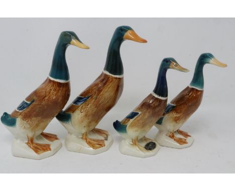 Four Beswick Ducks numbers 7561 and 7562, no cracks or chips, largest H: 18 cm. UK P&amp;P Group 3 (£30+VAT for the first lot