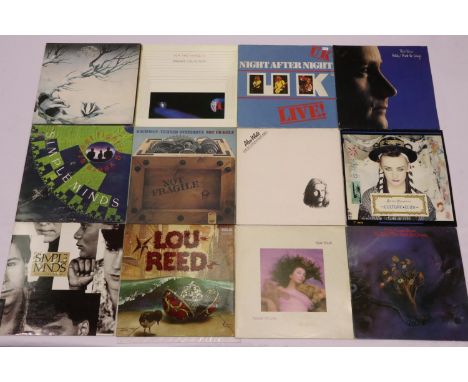 Twelve Rock albums: Simple Minds (2), Badger, Lou Reed, Bachman Turner Overdrive, John and Vangelis, UK, Alan White, Kate Bus