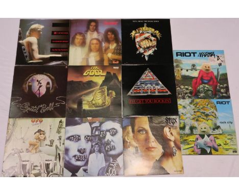 Twelve Rock albums: UFO (2), Styx (2), The Godz (2), The Michael Schenker Group (2), Slayed (2), and Riot (2). UK P&amp;P Gro