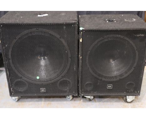 QTX 1000W speaker in wheeled case and a smaller example. Not available for in-house P&amp;P 