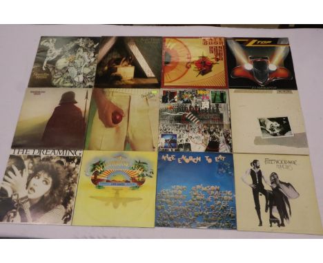 Twelve Rock albums: Wishbone Ash (3), Kate Bush (4), 10CC, Nice Enough to Eat, ZZ Top, Fleetwood Mac (2). UK P&amp;P Group 2 