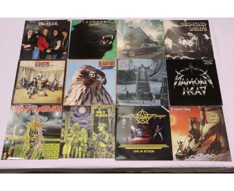 Twelve Rock albums: Iron Maiden (2), Alex Harvey Band, Blackfoot (3), Blue Oyster Cult (2), Star, and Diamond (3). UK P&amp;P
