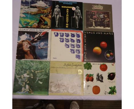Nine Rock albums: Incredible String Band, Buffalo Spring Field, Cream, Elkie Brooks, Family, Wings, The Marshall Tucker Band,