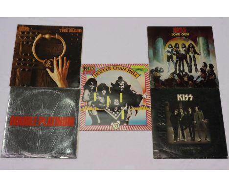 Five Kiss albums: Double Platinum, Hotter Than Hell, The Elder, Dressed to Kill, Love Gun. UK P&amp;P Group 2 (£20+VAT for th