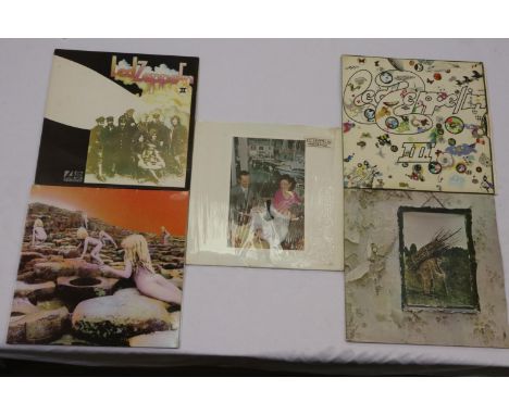 Five Led Zeppelin albums: II, III, IV, Presence, and Houses of the Holy. UK P&amp;P Group 2 (£20+VAT for the first lot and £4