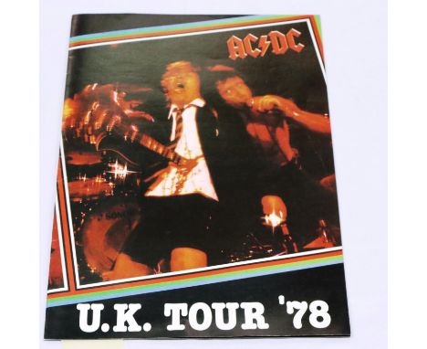 AC/DC 1978 We Want Blood UK tour programme and Liverpool Empire ticket. UK P&amp;P Group 1 (£16+VAT for the first lot and £2+