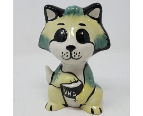 Lorna Bailey cat, Tuna, no cracks or chips, H: 13 cm. UK P&amp;P Group 1 (£16+VAT for the first lot and £2+VAT for subsequent
