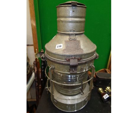 Large Davey of London Approve Reculation Ship Lamp 'Not Under Command'