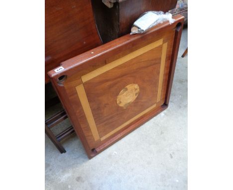 Asian Hardwood Billiards table with floral inlaid decoration and accessories