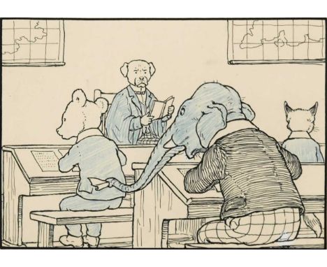 Mary Tourtel (1874-1948)Rupert Bear: The Examinationsink and pencil11 x 15.5cm Provenance:With Chris Beetles Limited, LondonE