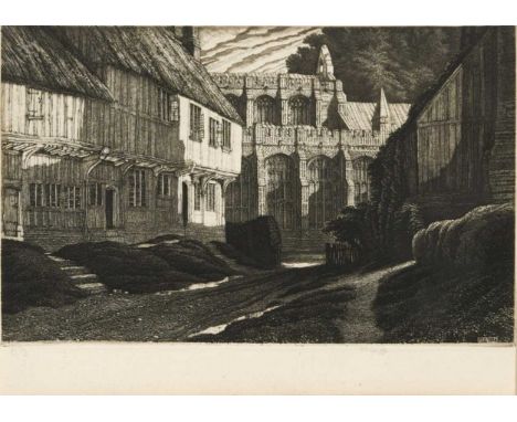 Frederick Landseer Griggs RA, RE, FSA (1876-1938) Memory of Clavering, 1934signed 'FLGriggs' (lower right)etching, margins tr
