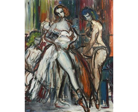 § Michel-Marie Poulain (1906-1991) Back Stage at La Vol de Nuitsigned 'Michel Marie Poulain' (lower right)oil on canvas76.5 x