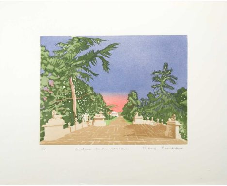 § Patrick Procktor RA (1936-2003) The Bordeaux Collection - four unframed lithographs of French chateauseach signed and numbe