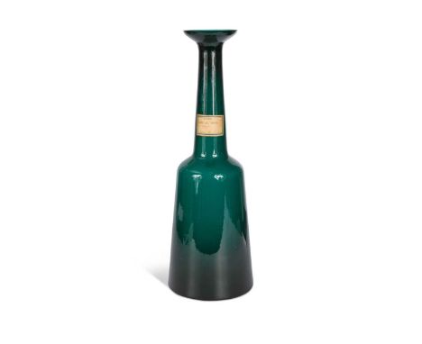 Bent Nordsted for Kastrup Holmegaard, a cased glass lamp base, circa 1960,  original paper label to underside44.5cm high
