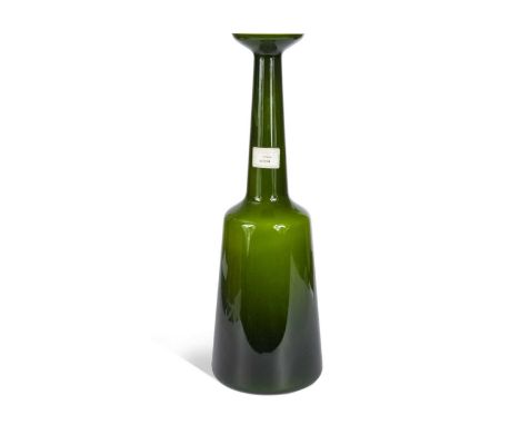 Bent Nordsted for Kastrup Holmegaard, a cased glass lamp base, circa 1960, original paper label to underside44.5cm high