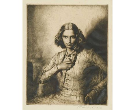 § Gerald Leslie Brockhurst RA (1890-1978) Opheliasigned and dated 'G.L. Brockhurst 1942' (lower right)etching33 x 26cmProvena