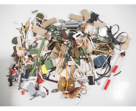 A large quantity of PALITOY Action Man accessories, weapons etc - G unboxed (Q)
