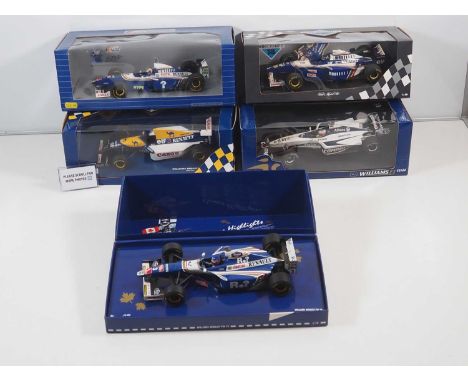 A group of various 1:18 scale Williams Formula 1 cars by MINICHAMPS and ONYX - G/VG in G/VG boxes (5)