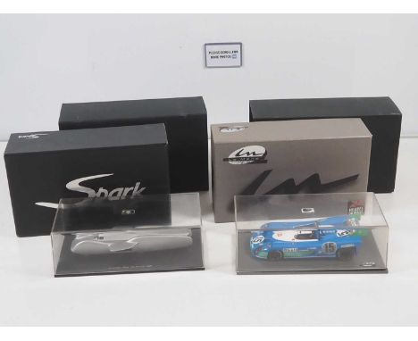 A pair of SPARK 1:24 scale racing cars comprising a Matra - Simca MS 670 Le Man 1972 together with a Mercedes-Benz T80 Record