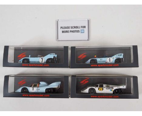 A group of SPARK 1:43 scale Porsche Endurance / Le Mans race cars comprising various drivers, all 1970-1973 - VG/E in VG/E bo