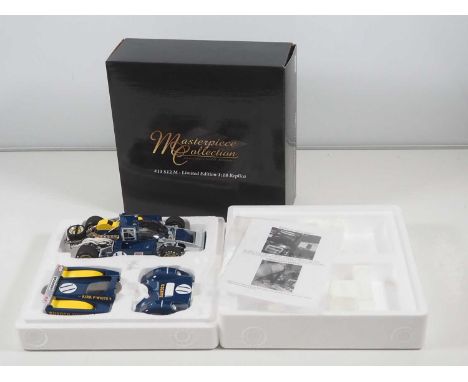 A GMP Masterpiece Collection 1:18 scale 1971 Ferrari 512M Le Mans race car in Sunoco Penske-White Racing livery, #11 - VG/E i