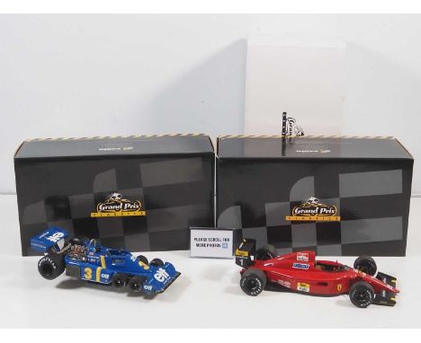 A pair of EXOTO 1:18 scale Formula 1 race cars comprising a Ferrari 641/2 and a Tyrrell P34 - G/VG in G/VG double boxes (2)