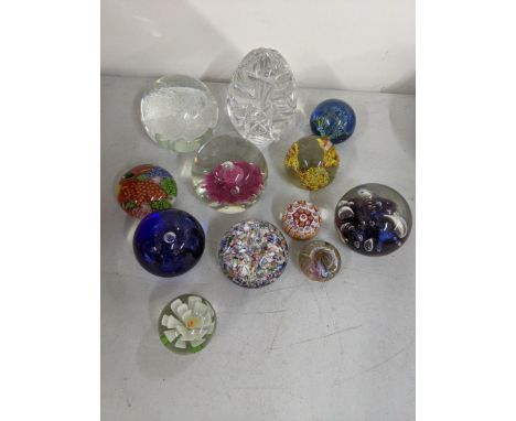 A collection of paperweight to include Caithness example, Millefiori and othersLocation: 