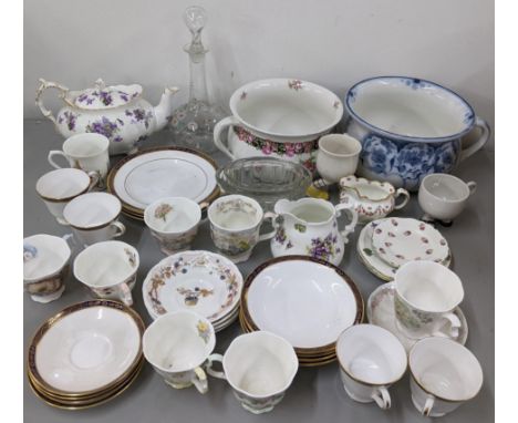Ceramics to include Spode Granville pattern bowls and plates, Royal Doulton Jill Barklem, Four Seasons cups and saucers, glas