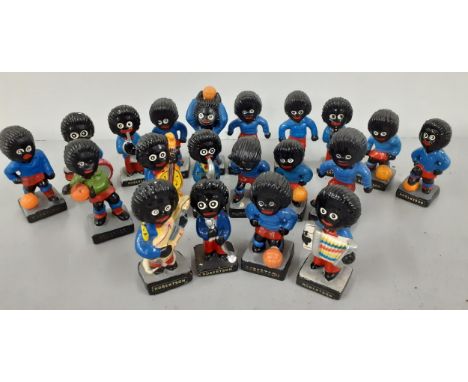 A collection of Robertson Marmalade golly figures, footballers and a band Location:These items are listed on the basis they a