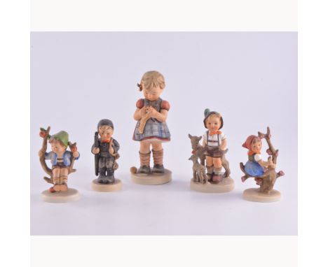 Eight Goebel Hummel figures to include a 16cm "A Stitch in Time", "Apple Tree Boy" and "Apple Tree Girl" etc.CONDITION:Ponyta