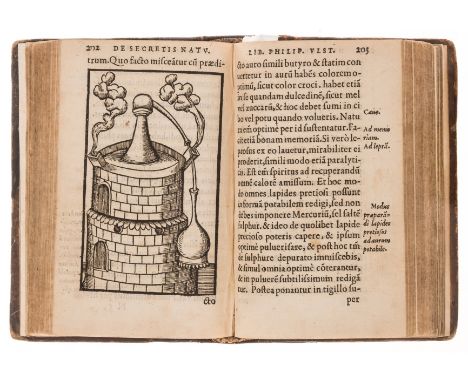 Alchemy.- Ulstadt (Philipp) Coelum philosphorum, seu liber de secretis naturae, second Lyons edition, title with woodcut prin