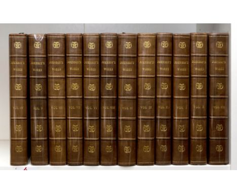 NO RESERVE Johnson (Samuel) The Works, With An Essay on his Life and Genius by Arthur Murphy, 12 vol., new edition, stipple-e