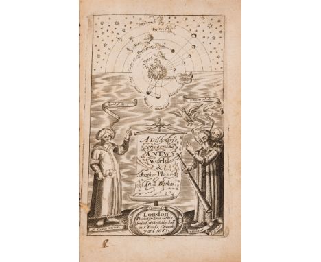 Travel to the moon.- Wilkins (John) A Discovery of a New World... in the Moon, 2 parts in 1, fourth edition, engraved additio