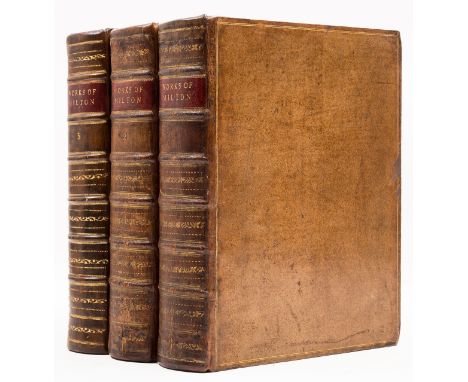 Milton (John) Paradise Regain'd. A Poem in Four Books, engraved portrait frontispiece, 5 engraved plates, 1752; The Works of 