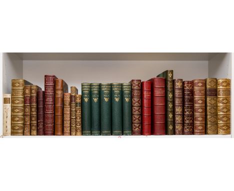 Tennyson (Alfred, Lord) Lyrical Poems, contemporary polished red calf, spine gilt in compartments with brown morocco spine la