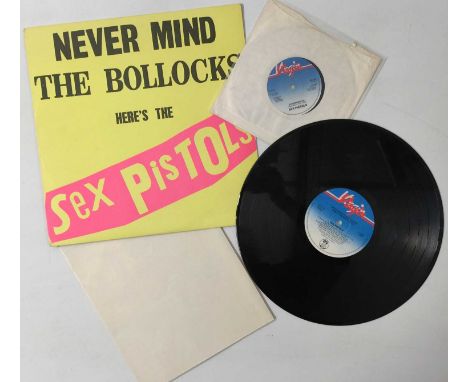 SEX PISTOLS - NEVER MIND THE BOLLOCKS LP (COMPLETE ORIGINAL COPY WITH POSTER AND 7" - 'SPOTS 001'). Mega to see first UK pres