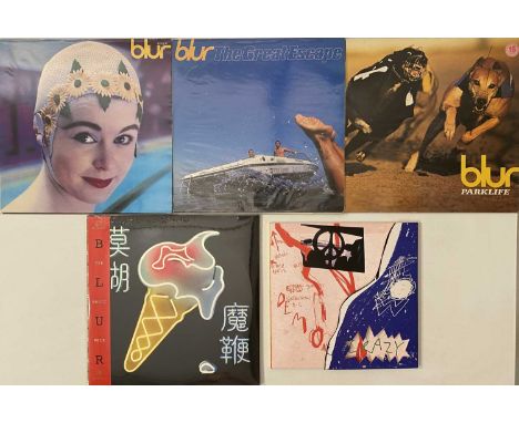 BLUR / DAMON ALBARN - LP PACK. A pack of 5 x LP. Titles are Parklife (FOODLP 10, Ex+/ VG+), The Great Escape (FOODLP 14, Ex+/