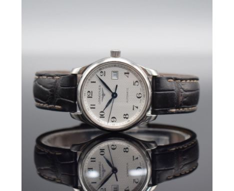 LONGINES Damenarmbanduhr aus der Master Collection Referenz L22574783,  Automatik, Edelstahlgeh. inkl. Lederband (zu ern.) m.